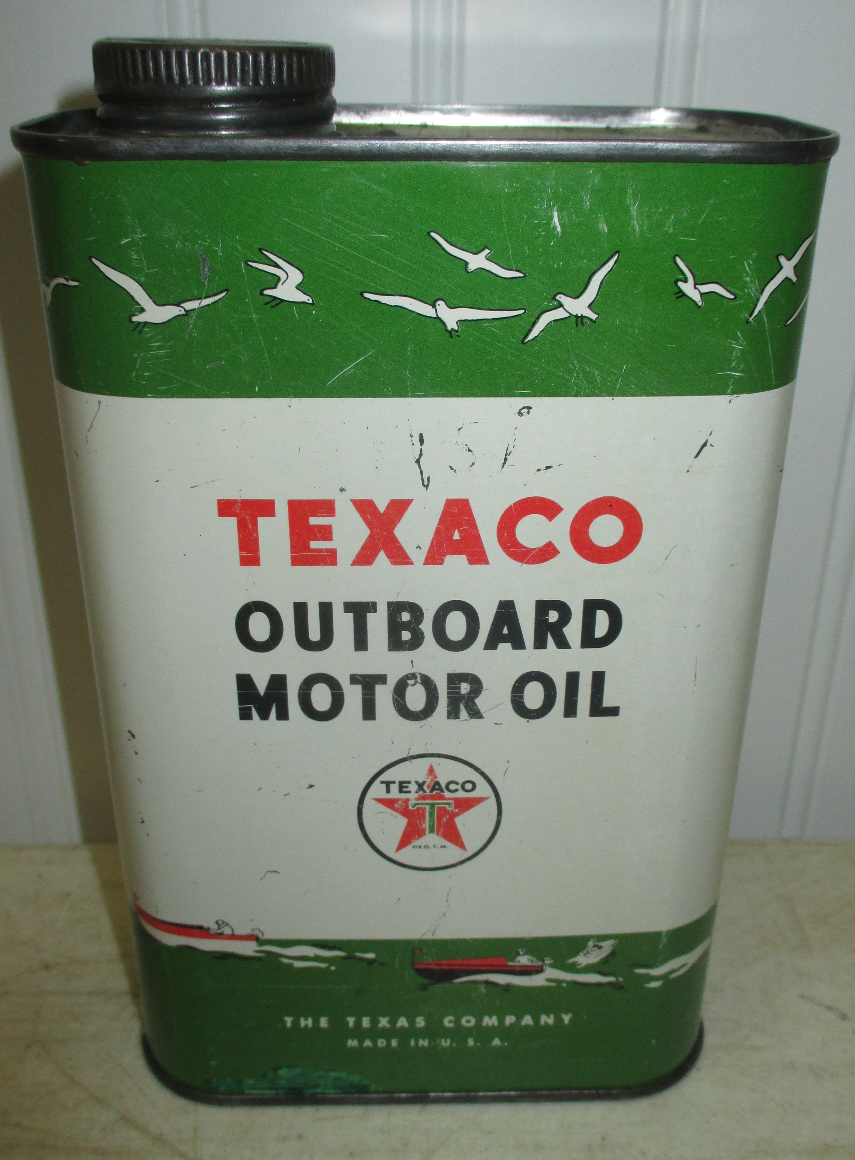 Texaco Outboard Oil Can