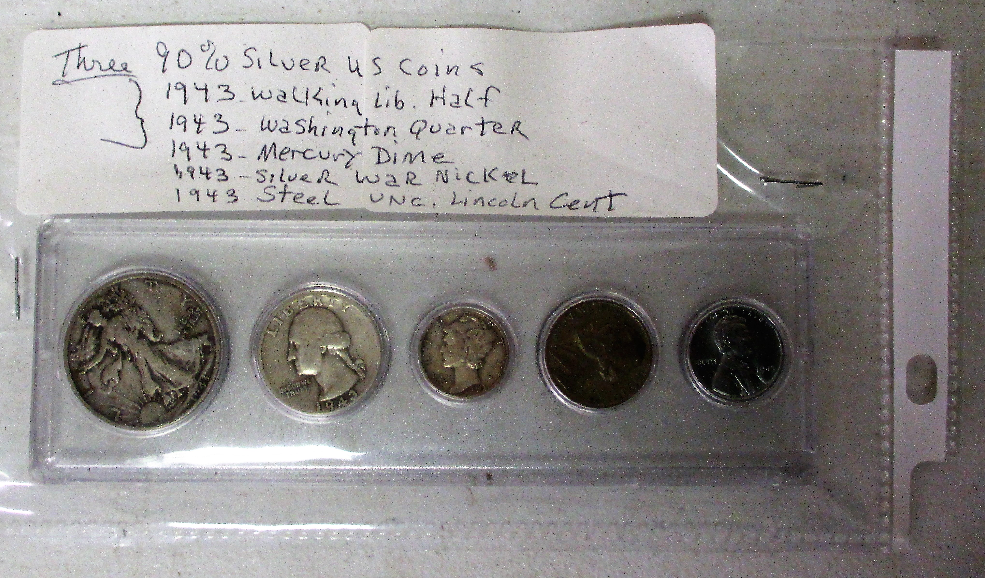 58: 5 Coin Set With Steel Penny