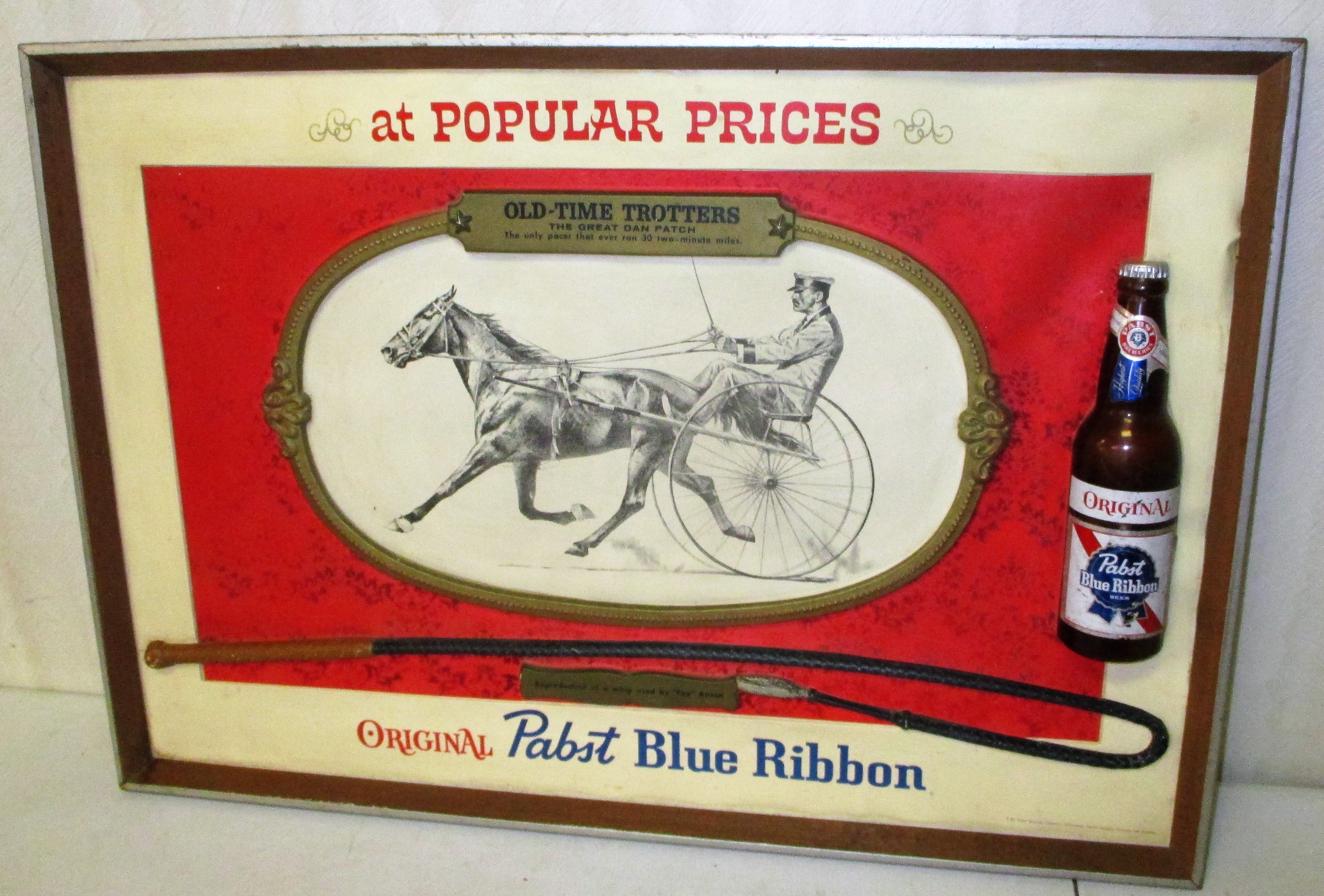 81: Pabst Blue Ribbon Sign Featuring Dan Patch