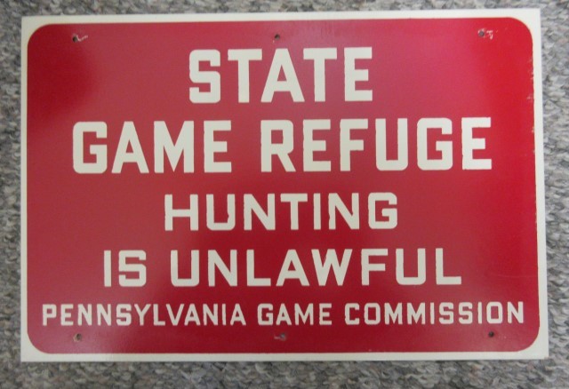 PA State Game Refuge Sign
