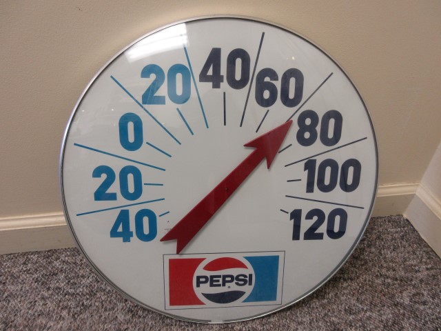Round Pepsi Thermometer