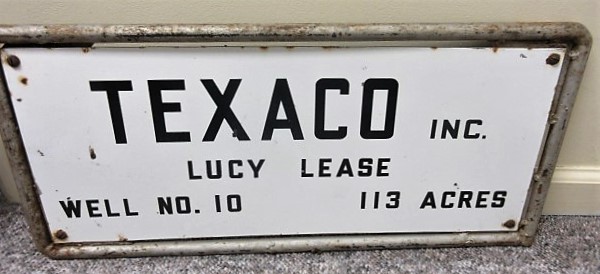 Texaco Well Sign