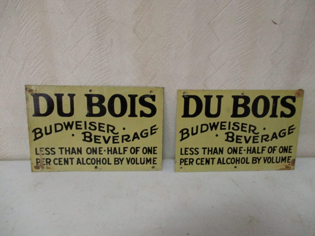 104: DuBois Budweiser Beverages Signs