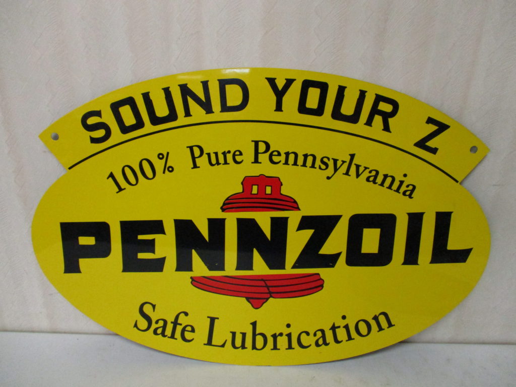 Lot 110: "Sound Your Z" Pennzoil Sign