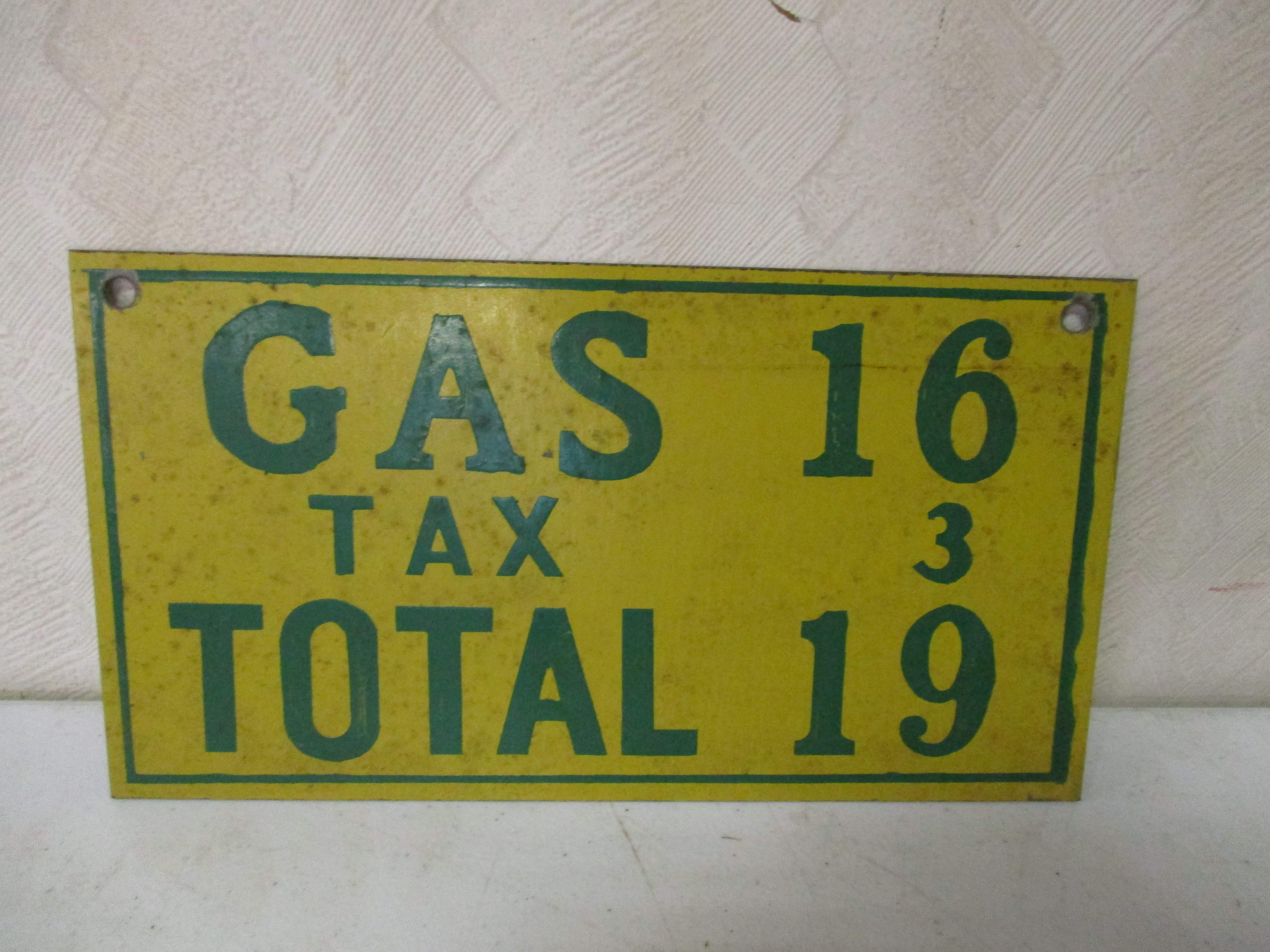 Lot 116:  Small Gas Price Sign