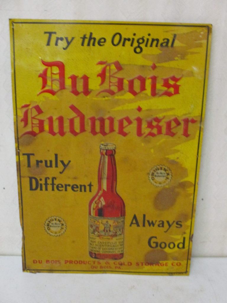 Lot 118: DuBois Budweiser Tin Sign