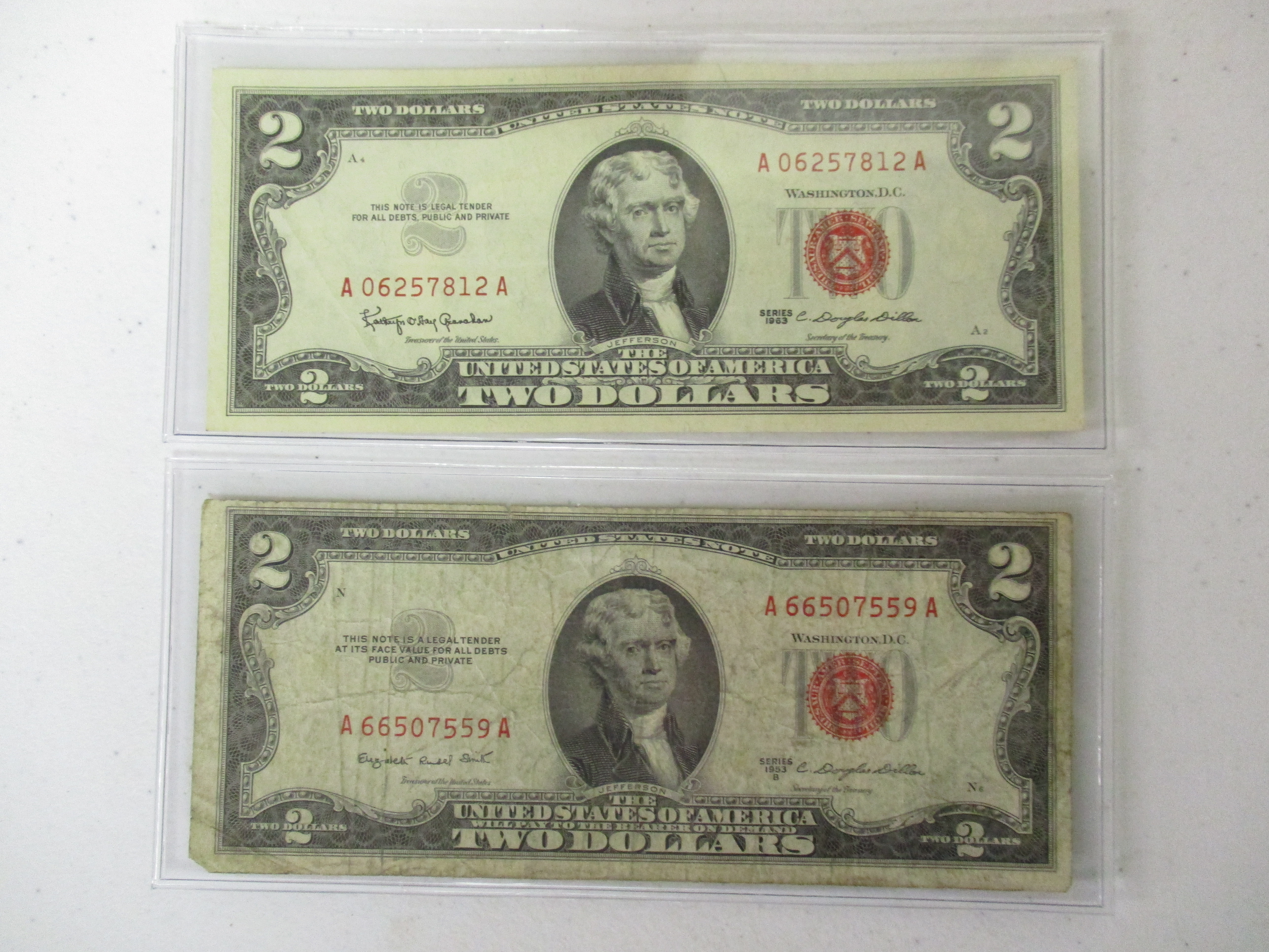 Lot 13: 1953 And 1963 Red Seal Notes