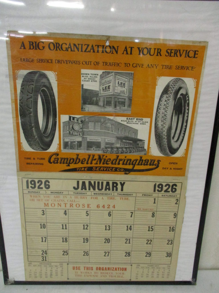 Lot 161: 1926 Lee Tires Calendar (great Graphics)