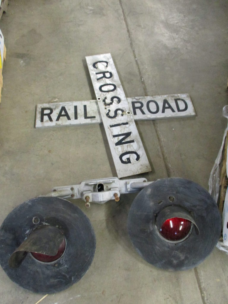 Lot 164: Set Of Railroad Lights And Crossing Signs