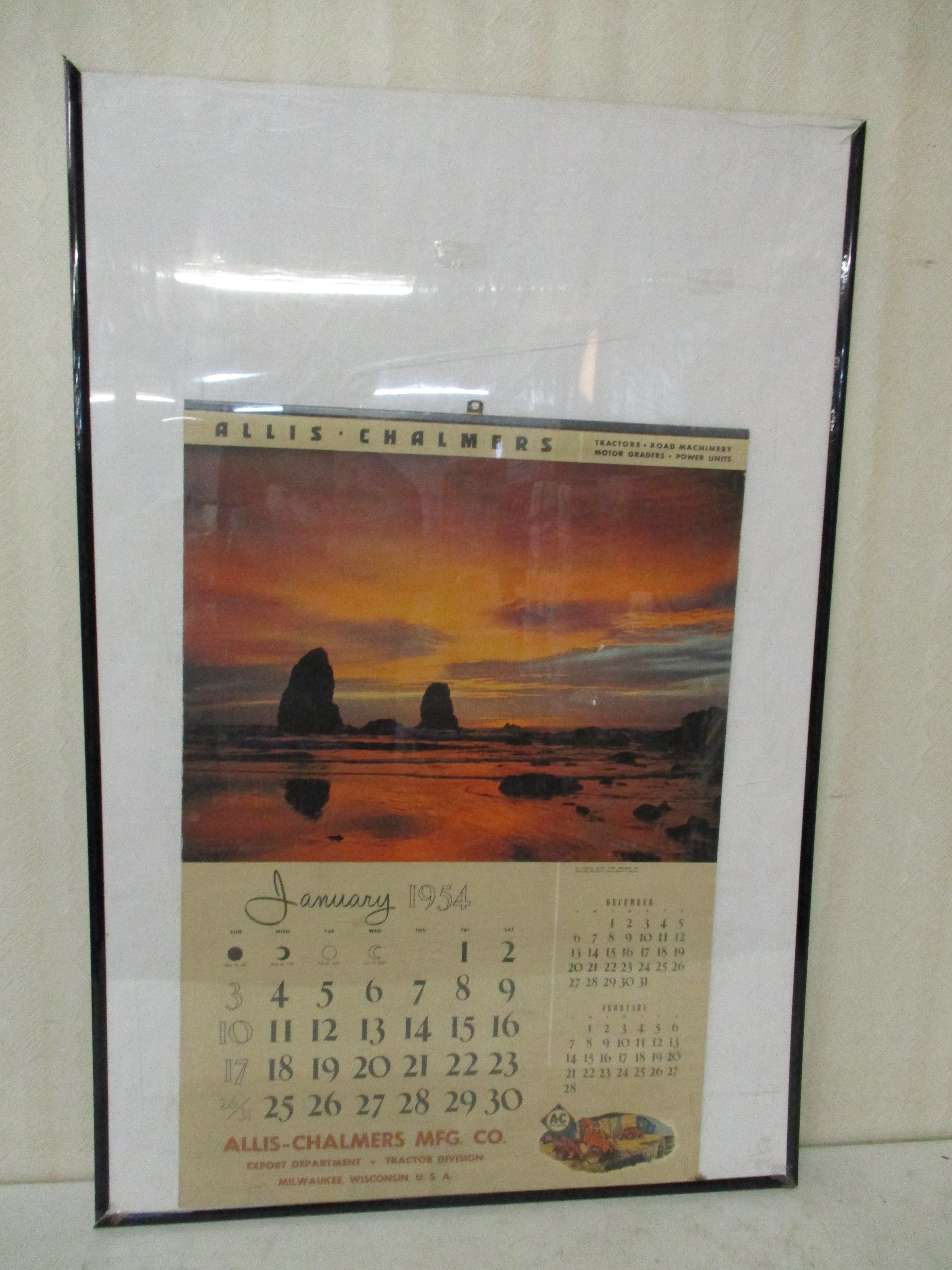 Lot 185: 1954 Allis Chalmer Calendar