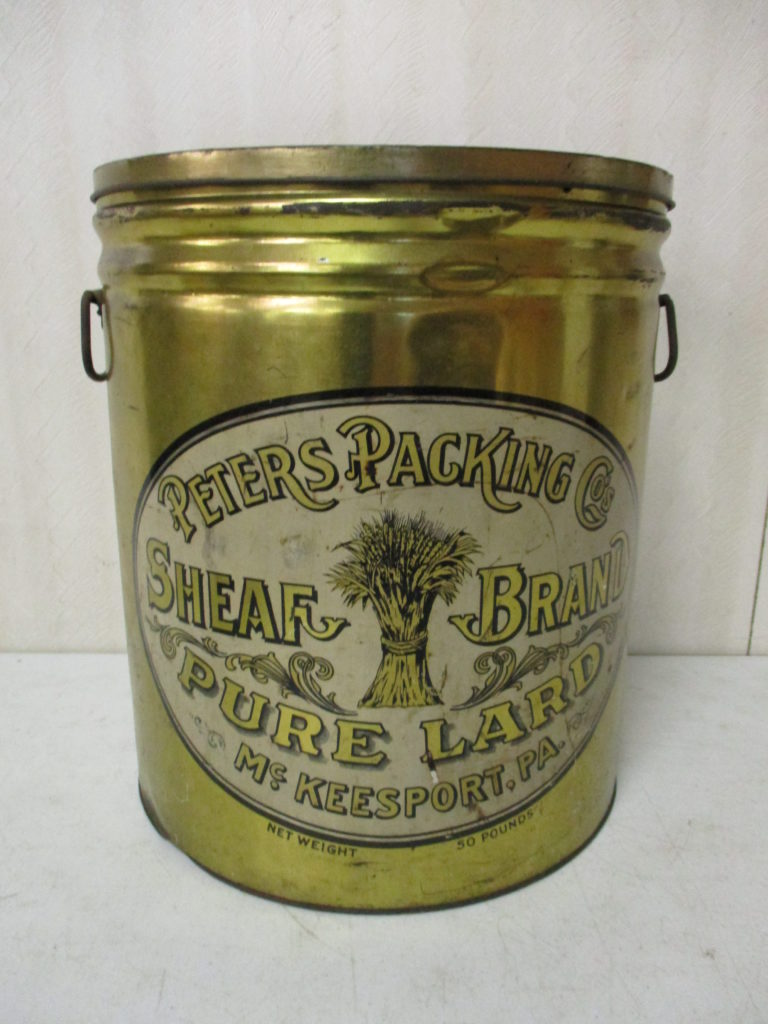 Lot 208: Sheaf Brand Lard Tin