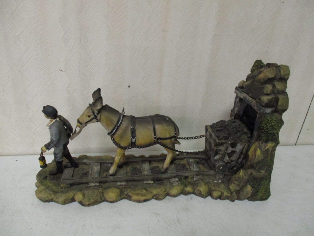 Lot 211: Mule And Coal Miner Working Figurine