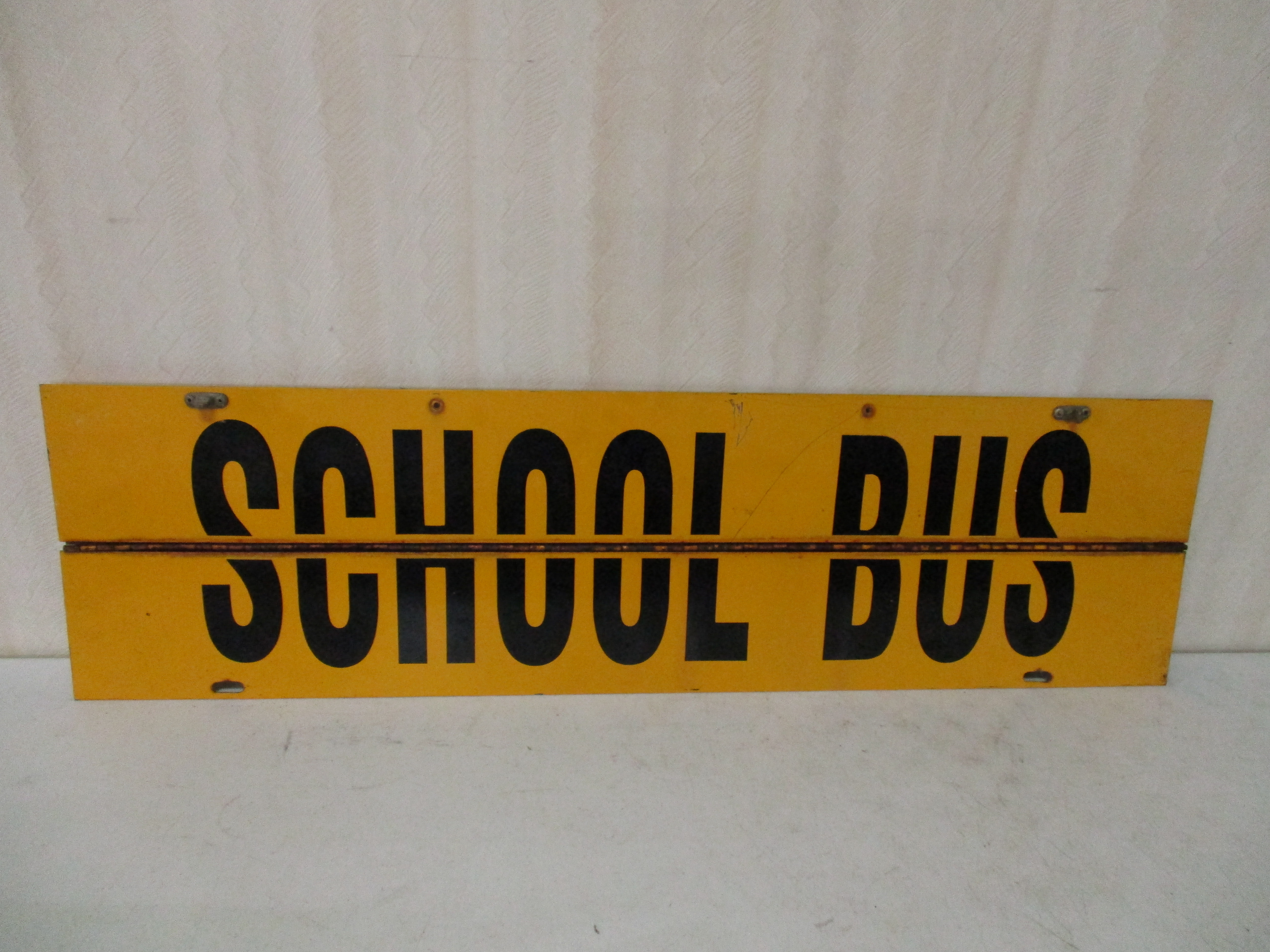Lot 232: School Bus Sign - Tin