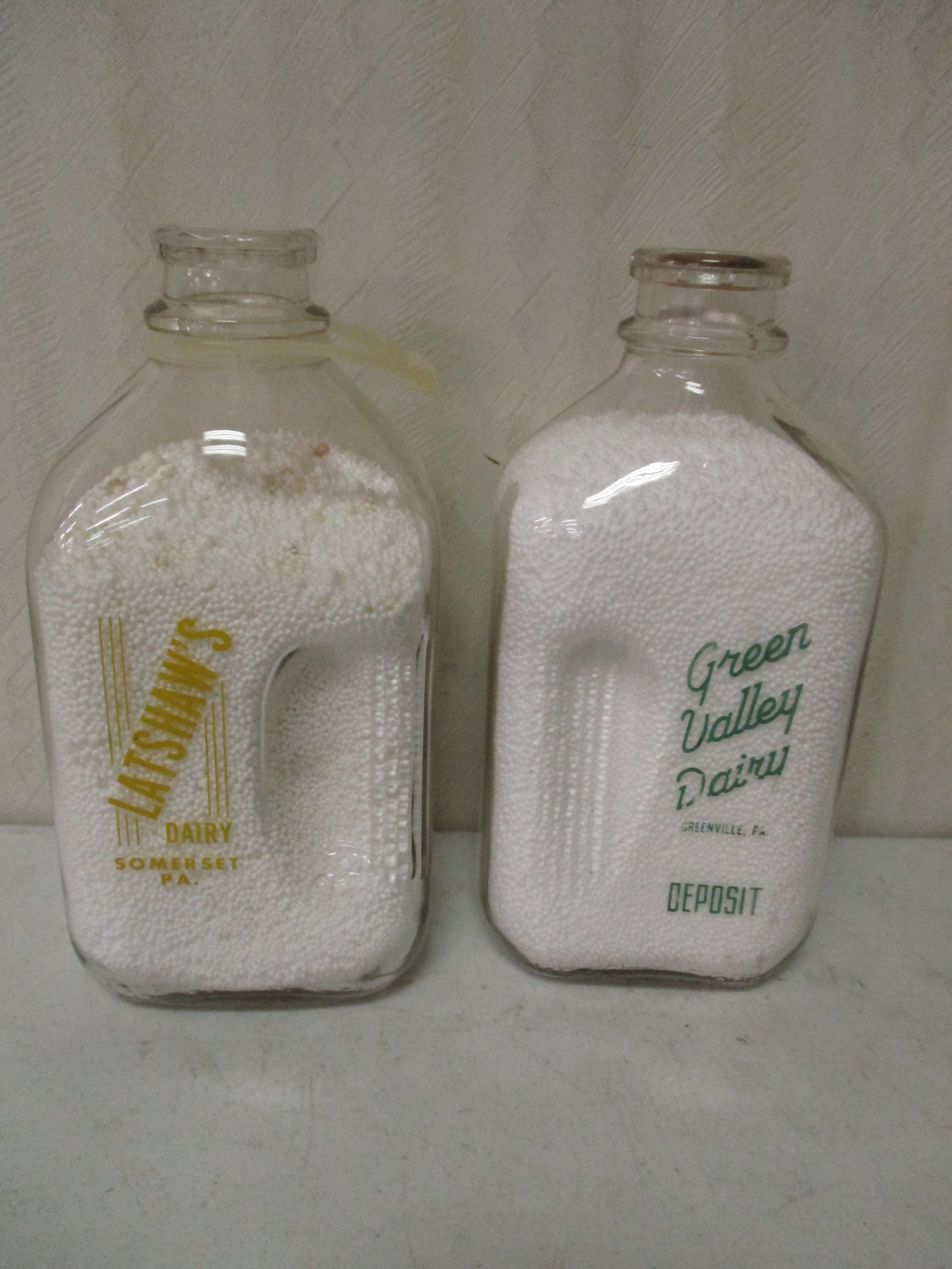 Lot 236: (2) Milk Bottles - Green Valley (Greensville) And Latshaw's (Somerset)
