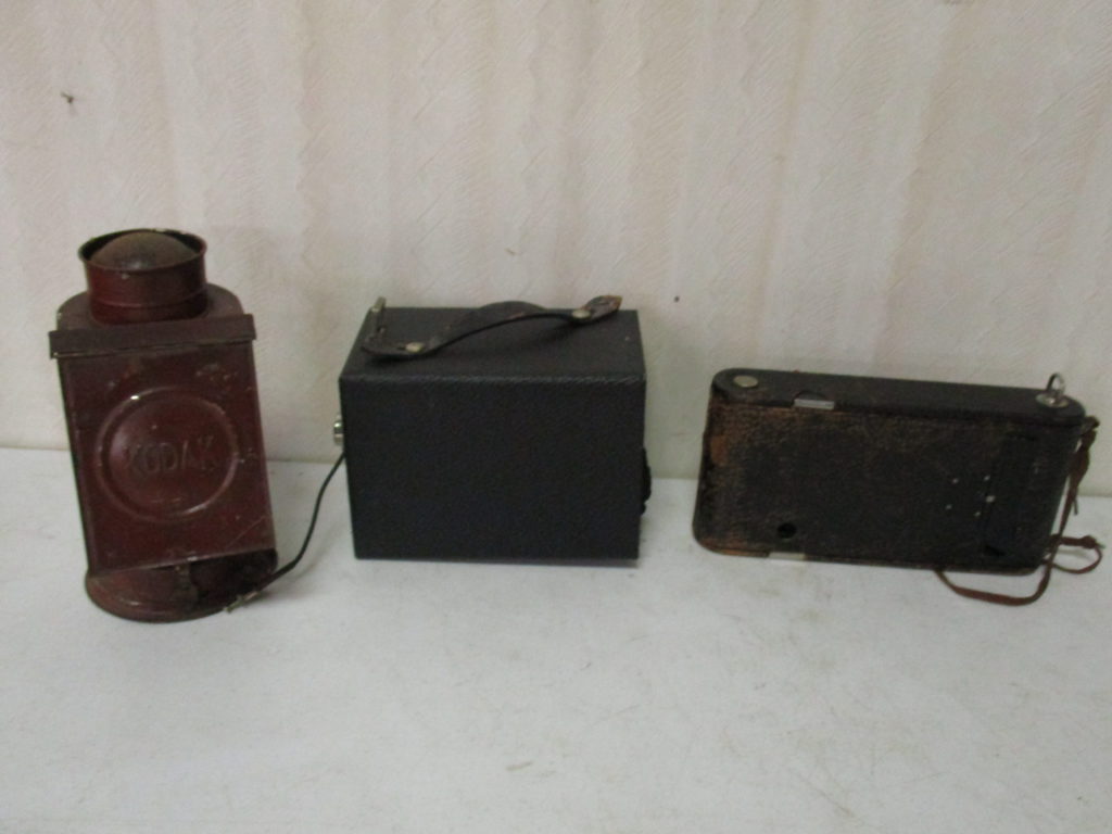 Lot 245: Postcard Camera, Kodak Camera And Kodak Film Developer