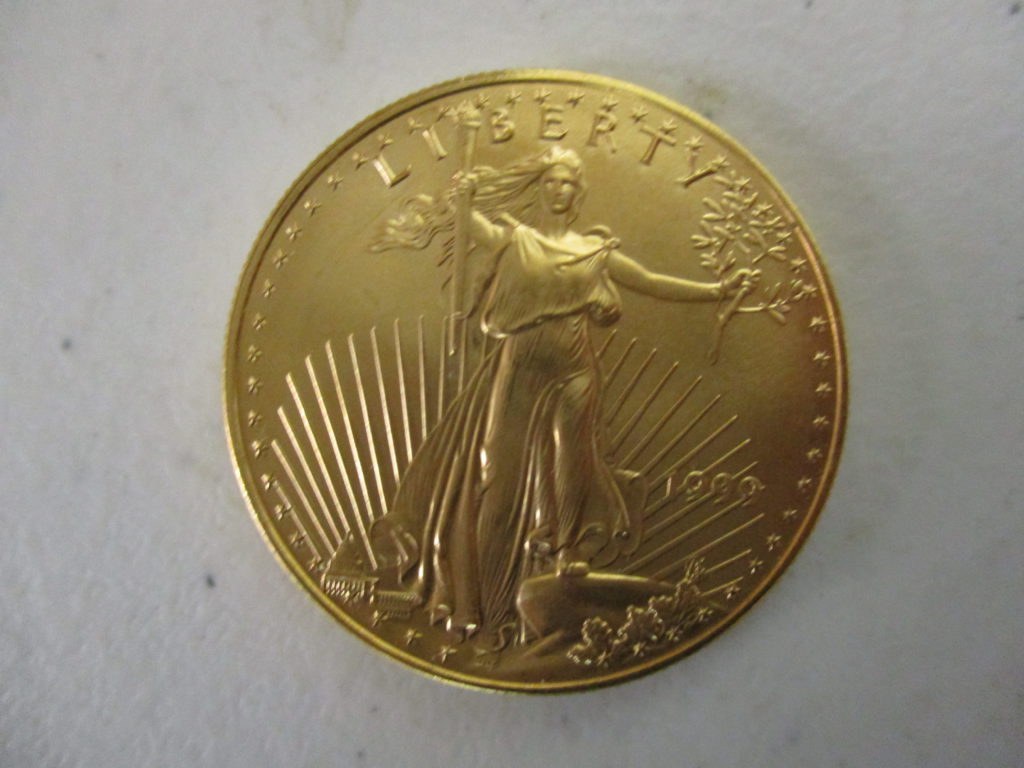 Lot 25: 1999 $50 1oz Gold Coin