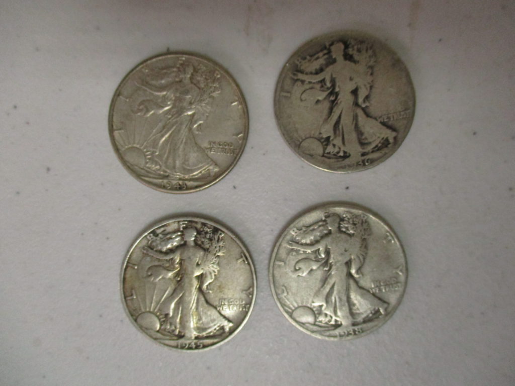 Lot 31: (4) Walking Liberty 1/2 Dollars (by The Piece, Take 4)