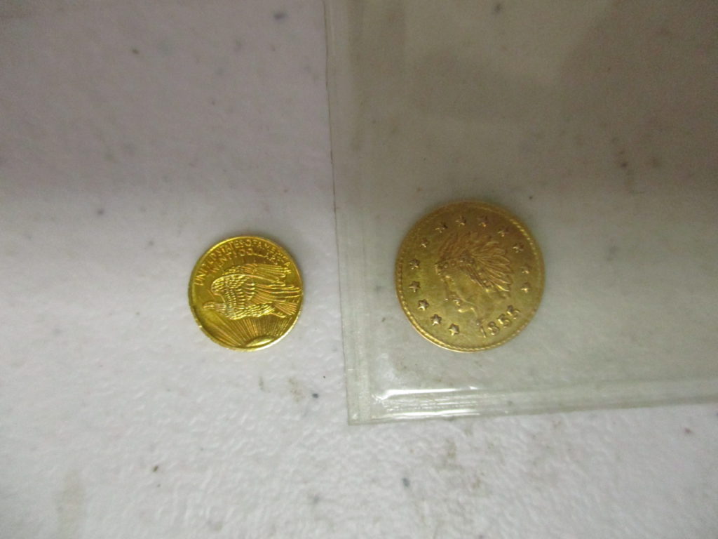 Lot 35: (2) Mini Gold Replica Tokens