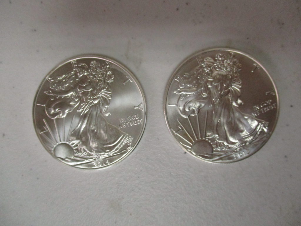 Lot 37: 2013 And 2014 Silver Eagles (by The Piece, Take 2)