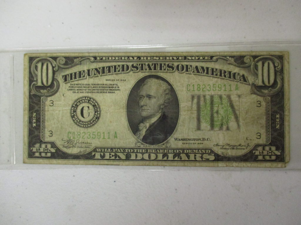 Lot 7: 1934 $10 Reserve Note