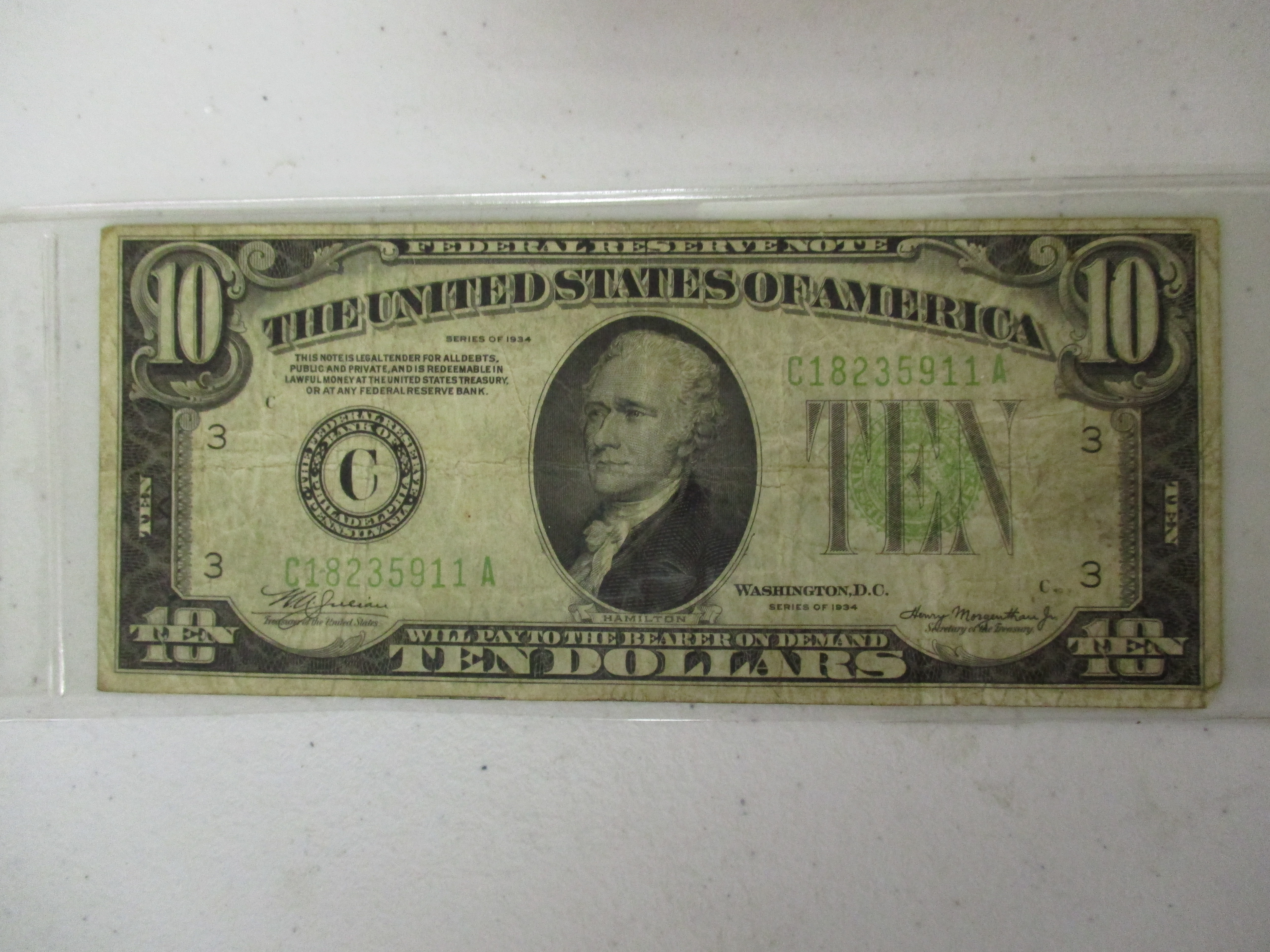 Lot 7: 1934 $10 Reserve Note
