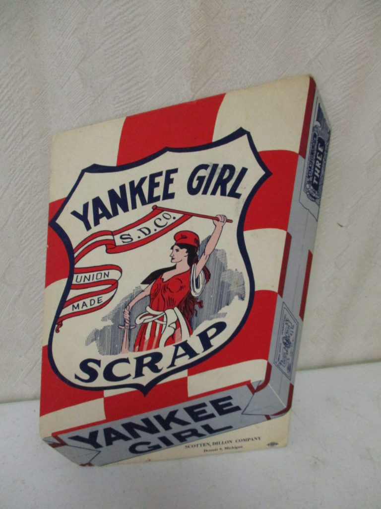 Lot 81: Yankee Girl Tobacco Cardboard Easle Back Display