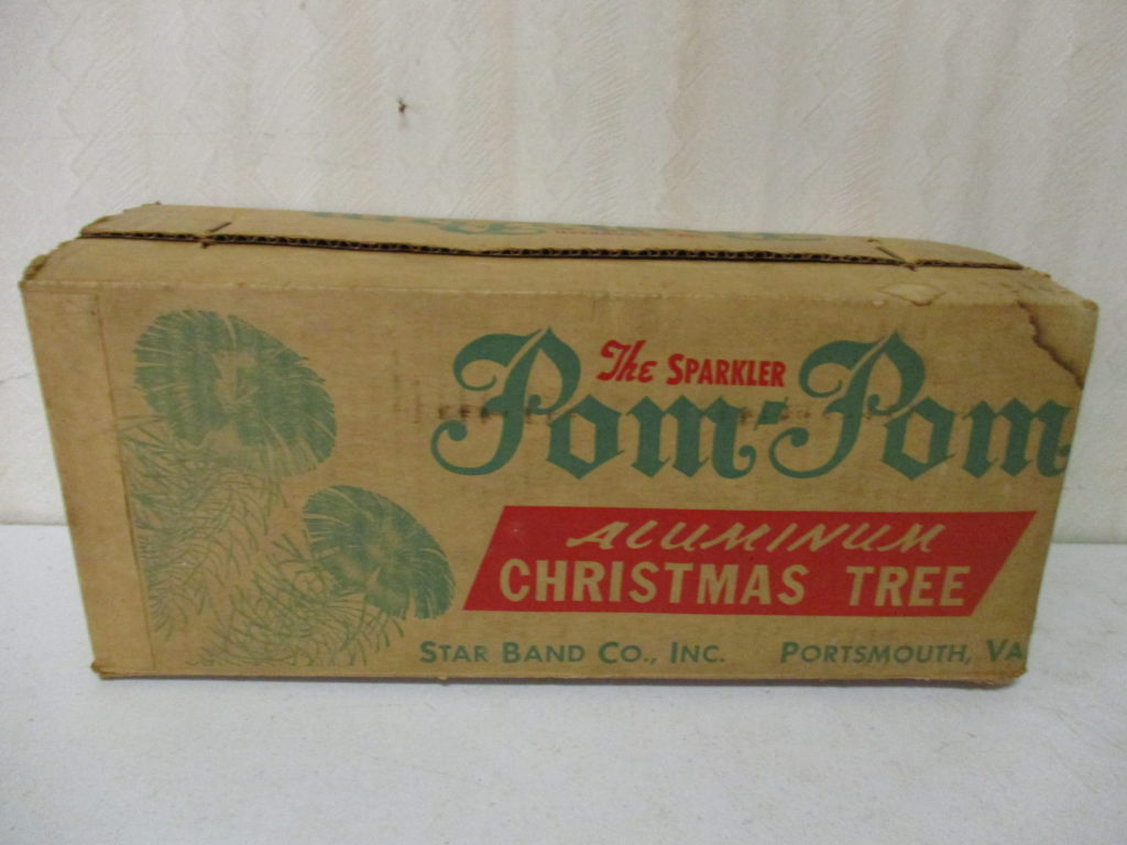 Lot 90: 4' PomPom Aluminum Christmas Tree